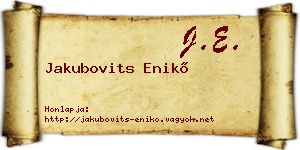 Jakubovits Enikő névjegykártya